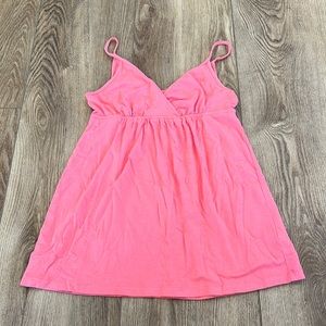 Express baby doll cross front peach pink tank top size xsm